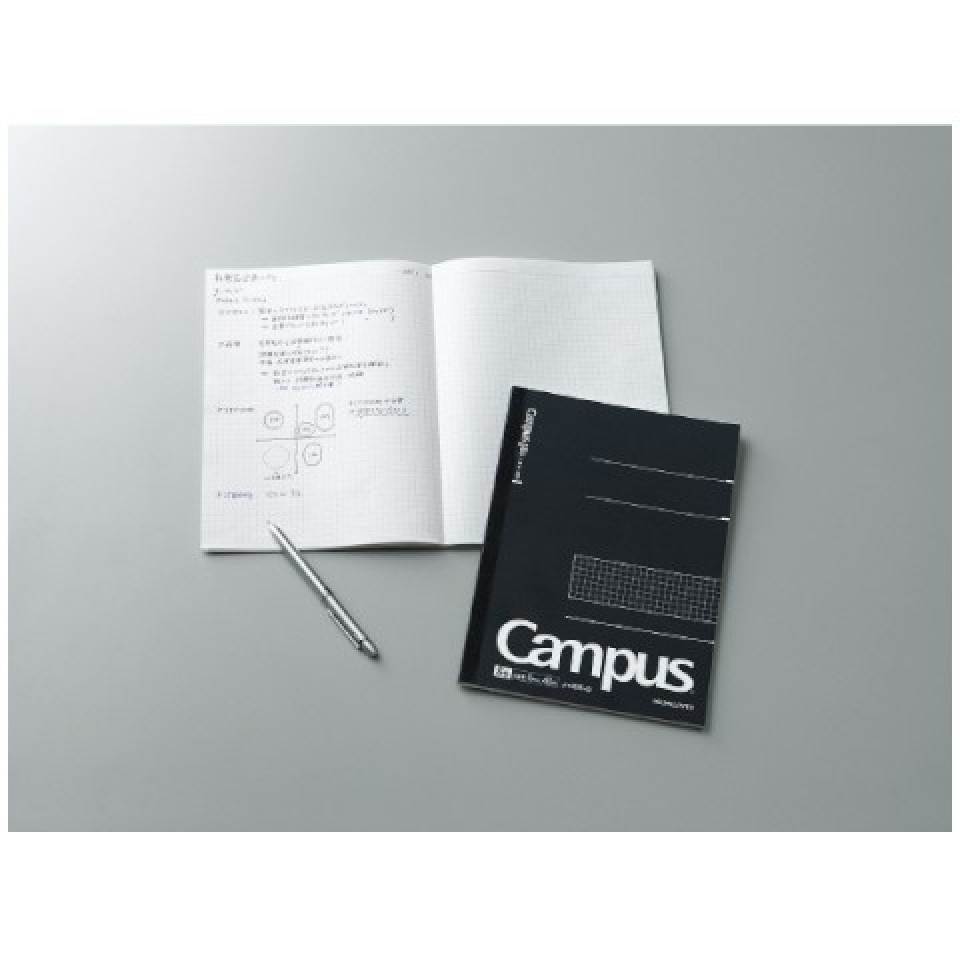 Kokuyo Campus Notebook A5 5 Mm Grid Rule Black