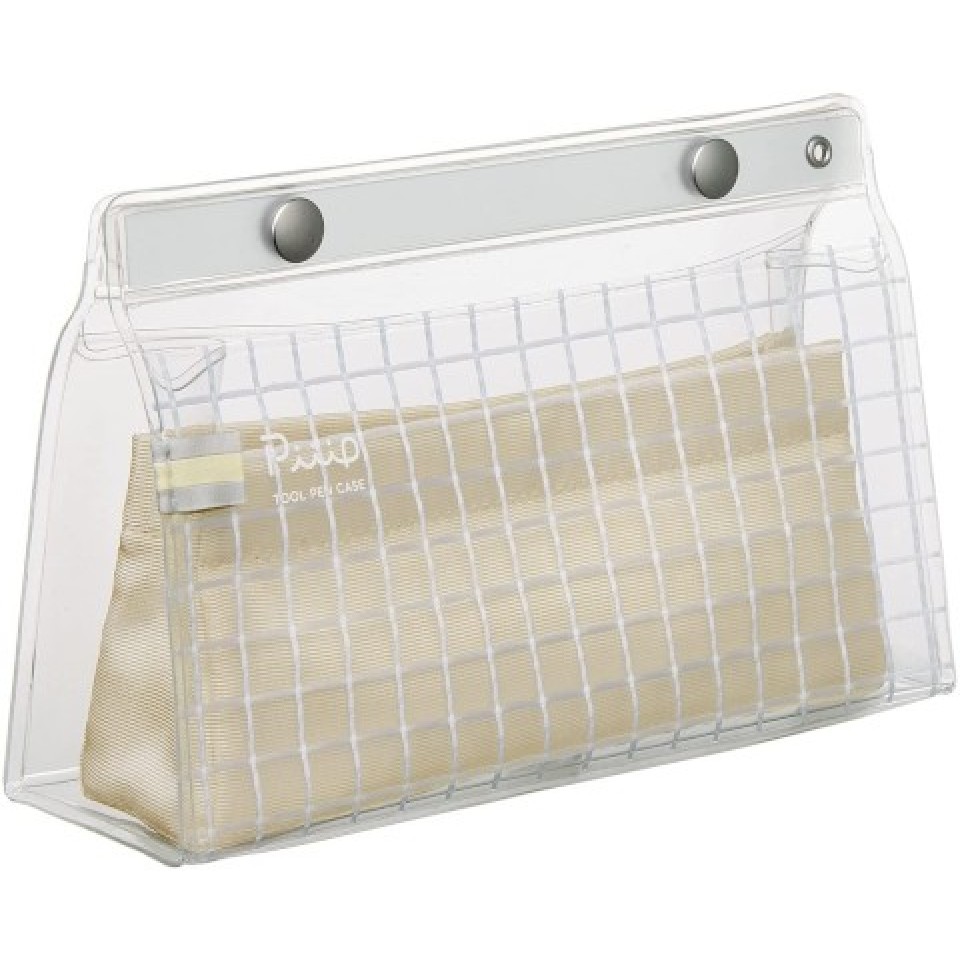 KOKUYO Piiip Tool Pen Case, Shiny Beige, Japan Import (F-VBF240-4) (Color: Shiny Beige, Tamaño: Regular) : Soportes y dispensadores de suministros de escritorio