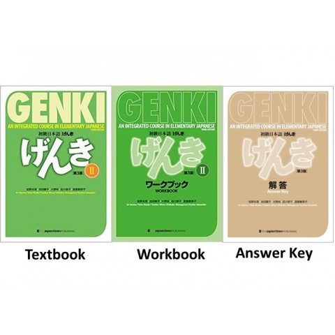 GENKI 2 TEXTBOOK & WORKBOOK & ANSWER KEY SET: AN INTEGRATED COURSE IN ELEMENTARY JAPANESE 3RD EDITION