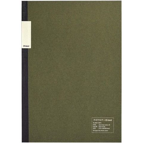 kleid Flat Notebook - A5 Olive Drab kleid Flat Notebook - A5 Olive Drab