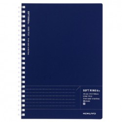 Kokuyo Campus Binders & Loose Papers - Soft Ring Notebook Biz A5 50 Sheet Dotted Line Navy