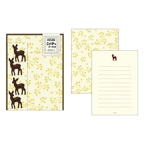 Midori Animal Motif Letter Set - Deer