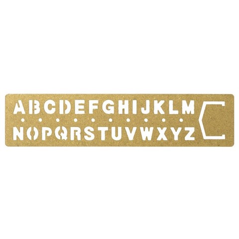 TRC Brass Products - Template Bookmark Alphabet