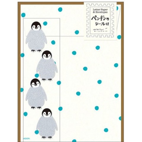 Midori Animal Motif Letter Set - Penguin