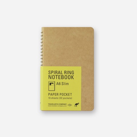 TRC Spiral Ring Notebook - A6 Slim - Paper Pocket TRC Spiral Ring Notebook - A6 Slim - Paper Pocket