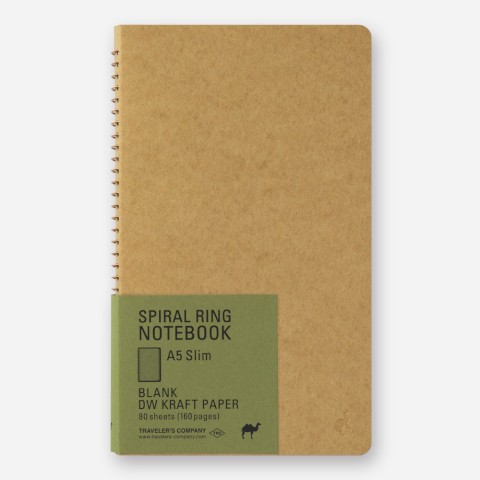 TRC Spiral Ring Motebooks - A5 Slim - Blank Dw Kraft Paper TRC Spiral Ring Motebooks - A5 Slim - Blank Dw Kraft Paper