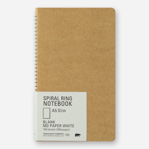 TRC Spiral Ring Motebooks - A5 Slim - Blank Md Paper White TRC Spiral Ring Motebooks - A5 Slim - Blank Md Paper White