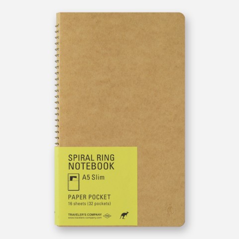 TRC Spiral Ring Motebooks - A5 Slim - Paper Pocket TRC Spiral Ring Motebooks - A5 Slim - Paper Pocket