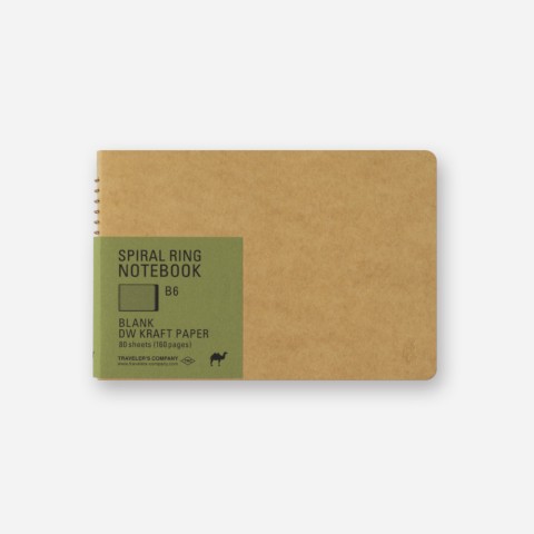 TRC Spiral Ring Notebook - B6 - Blank Dw Kraft Paper TRC Spiral Ring Notebook - B6 - Blank Dw Kraft Paper