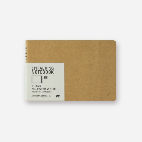 TRC Spiral Ring Notebook - B6 - Blank Md Paper White TRC Spiral Ring Notebook - B6 - Blank Md Paper White
