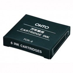 OHTO Dude Fountain Pen - Refill Pack Of 6 Black
