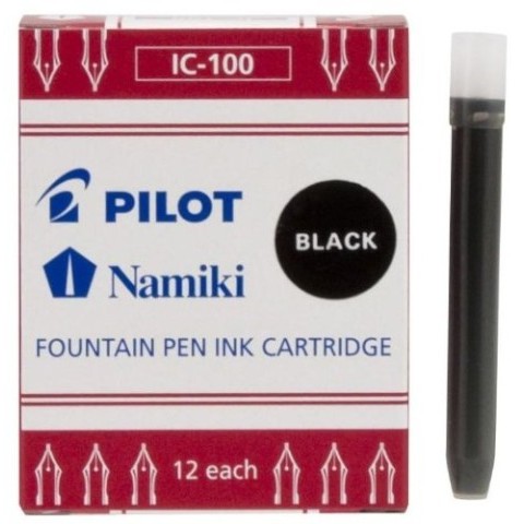 Pilot Namiki Foutain Pen Refill - Ic100 Blk Pack Of 12 Pilot Namiki Foutain Pen Refill - Ic100 Blk Pack Of 12
