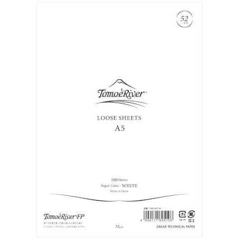 Tomoe River Loose Sheets - A5 Blank White Tomoe River Loose Sheets - A5 Blank White