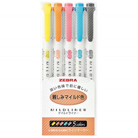 Zebra Mildliner - 5 Color Set N Zebra Mildliner - 5 Color Set N